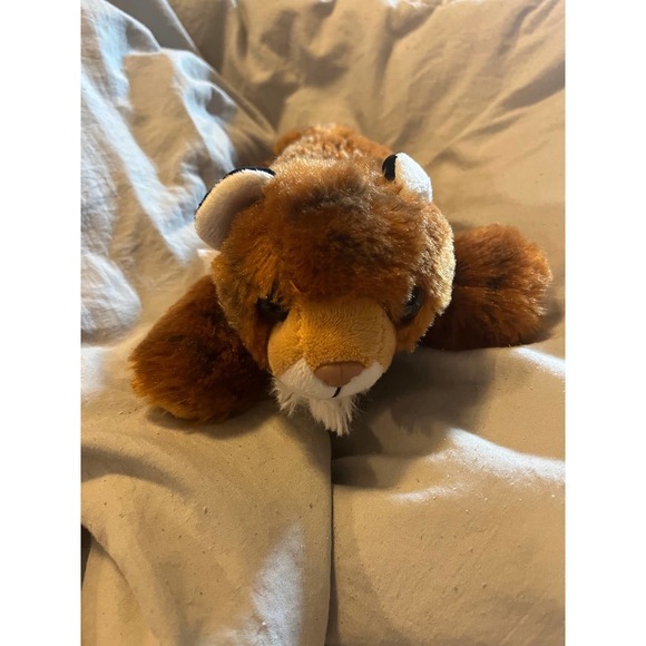 Wild Republic Lying Brown Bobcat Plush Stuffed Animal Toy - Picture 2 of 6